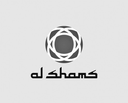 al shams logo ornament schwarzweiss englisch